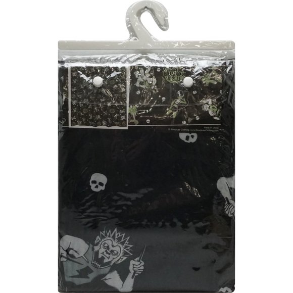 Monsters Shower Curtain Halloween Frankenstein Kitsch Goth NWT Horror Mummy Wolf - Picture 4 of 4